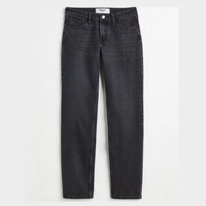 H&M- Straight Regular Jean (Black)